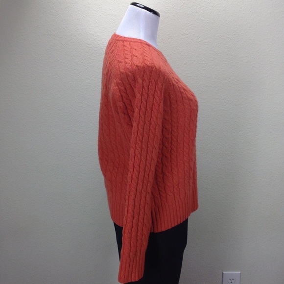 Gap Orange Crew Neck Cable Knit Sweater - Picture 4 of 6